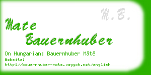 mate bauernhuber business card
