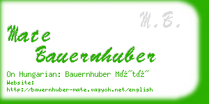 mate bauernhuber business card